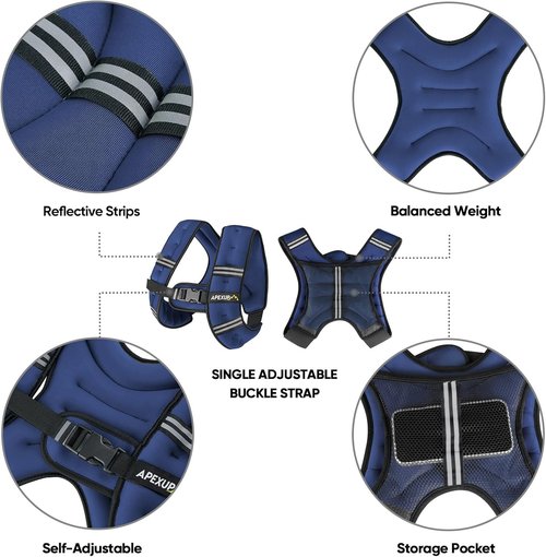 APEXUP Weighted Vest - Adjustable Workout Gear for Men & Women | Ideal for Strength Training & Running