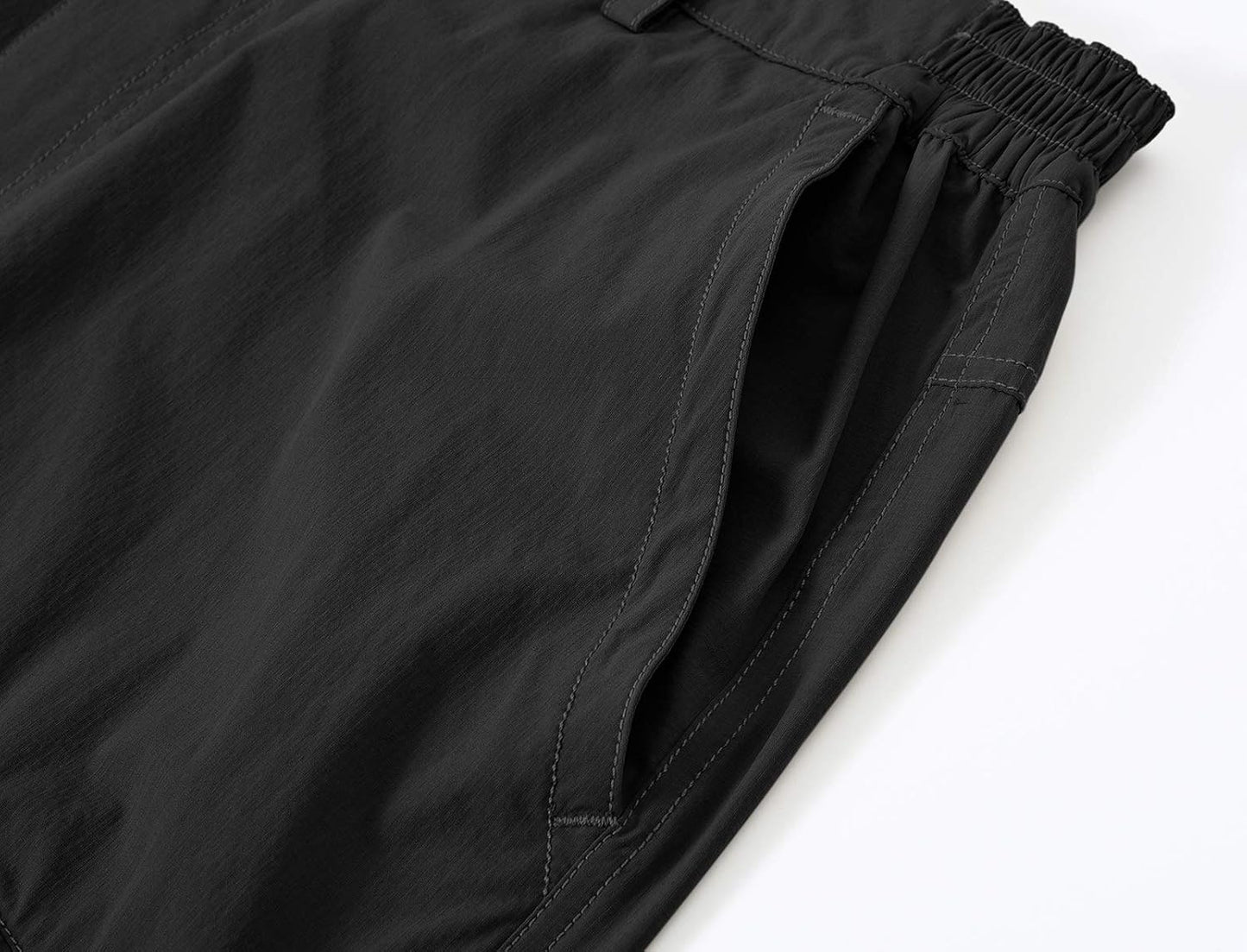 BASUDAM Men's Cargo Hiking Shorts - Quick Dry, Lightweight Design with 6 Pockets for Travel & Camping