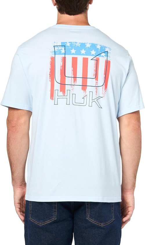 HUK Men's Fishing Graphic Tee - Quick-Dry Performance Short Sleeve Shirt