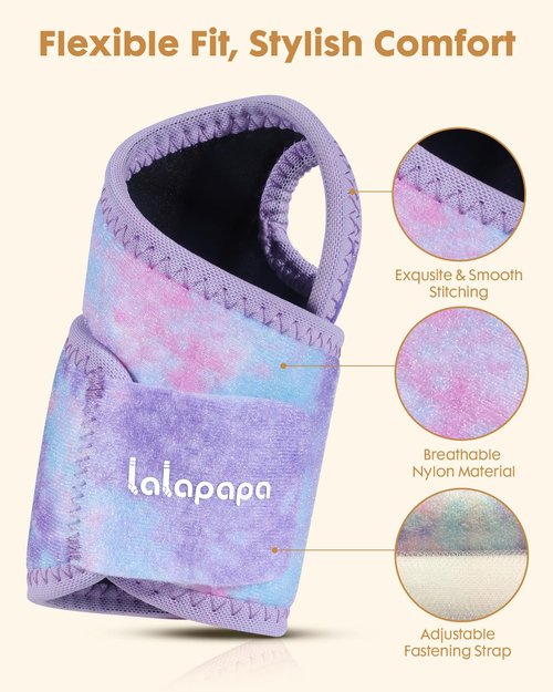 Lalapapa 2 Pack Wrist Brace for Women, Adjustable Fits Both Right & Left Hands for Night Support Tendonitis Carpal Tunnel Arthritis Lifting Arthritis Tennis Sprained Typing Sports, Tie-Dye Print