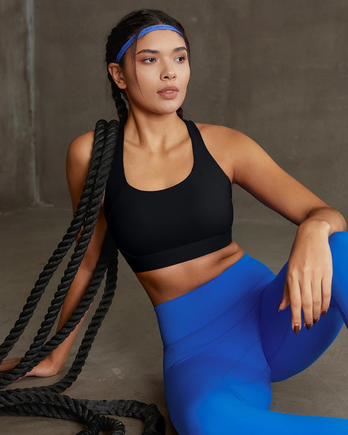 RUNNING GIRL Sports Bra - High Support Adjustable Straps with Molded Cups & Sewn-in Pads | Perfect for Active Women