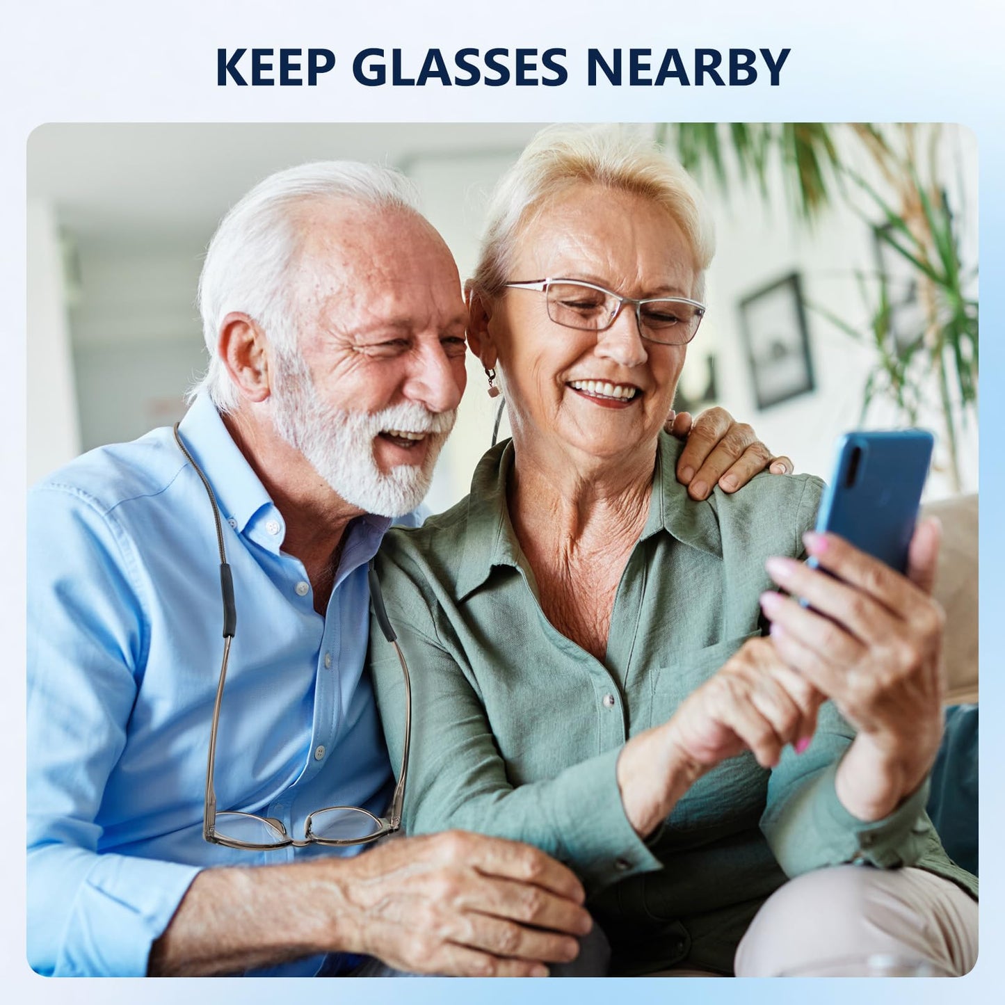 80Days Adjustable Eyeglass Strap: Nylon Retainer for Glasses and Sunglasses with Silicone Grips, Secure Fit