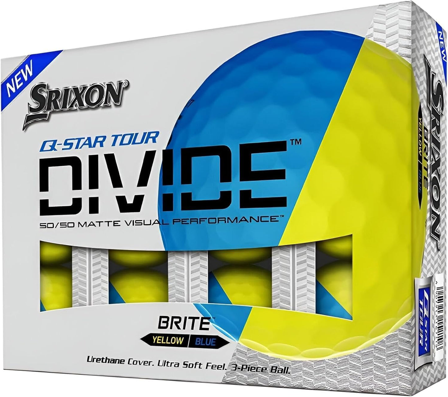 Srixon Q-Star Tour Divide Golf Balls - Enhanced Visibility & Performance | 2-Pack