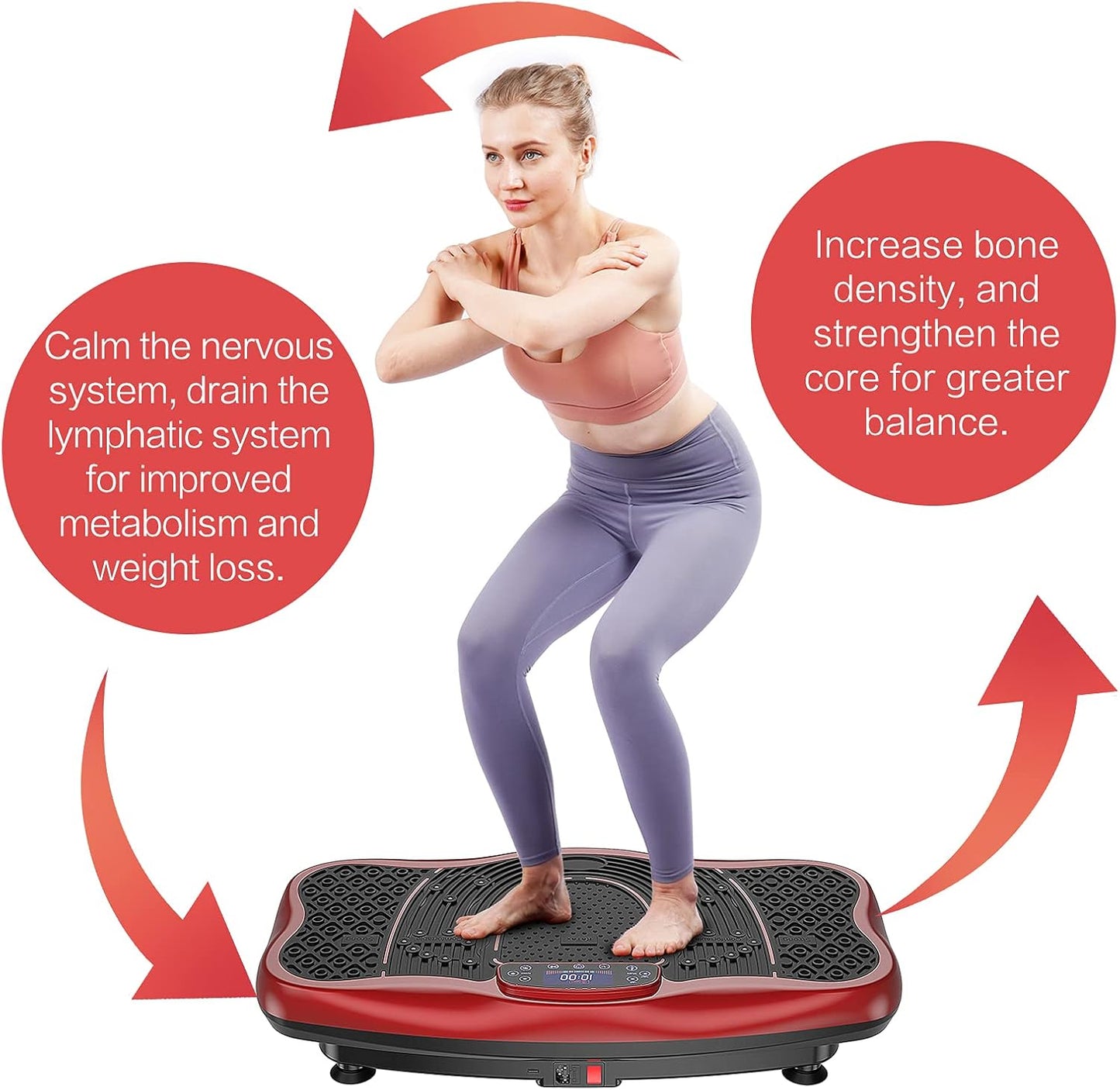 Skiennix Vibration Plate Exercise Machine - Whole Body Workout Platform for Home Fitness | 99 Levels, Remote & Loop Bands