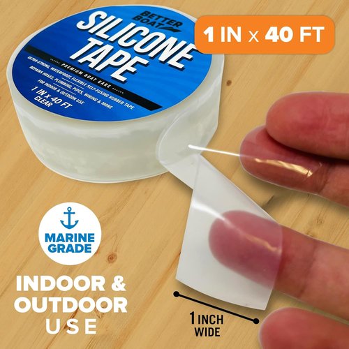 Better Boat Waterproof Self Fusing Silicone Tape - Leak Repair for Hoses & Pipes, 1 in x 40 ft