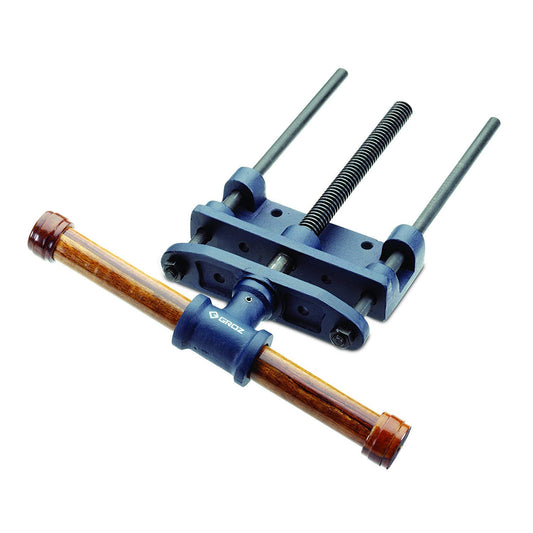 Groz 7-inch Woodworking Front Vise | Cast Iron Body and Socket | Quality Wood Handle | Exceptionally Sturdy | Perfect for Professional Craftsmen and Woodwork Studios (39020)