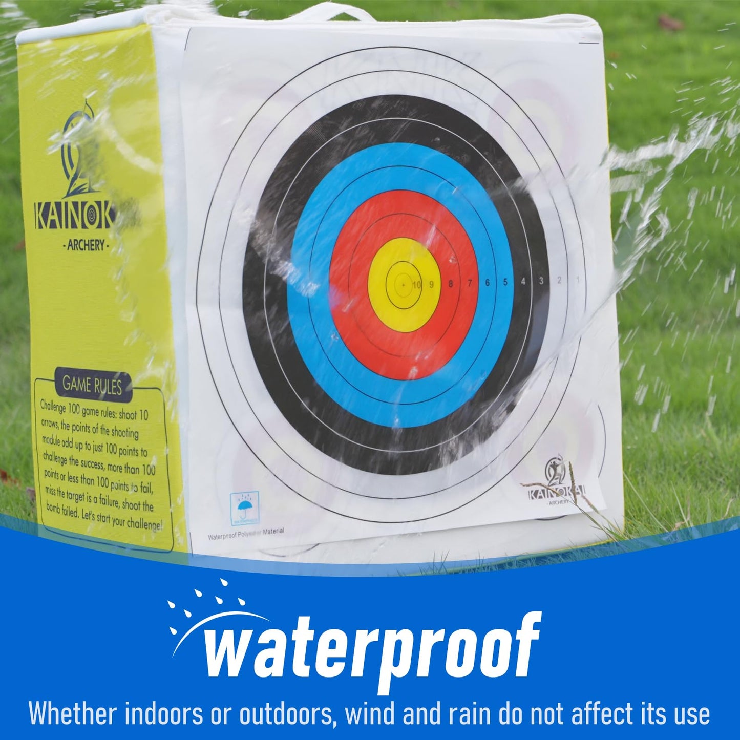KAINOKAI Competitive Archery Targets Paper Compound Bow Target Paper 40cm/60cm/80cm (60cm/24in （10 Rings） 10PCS)