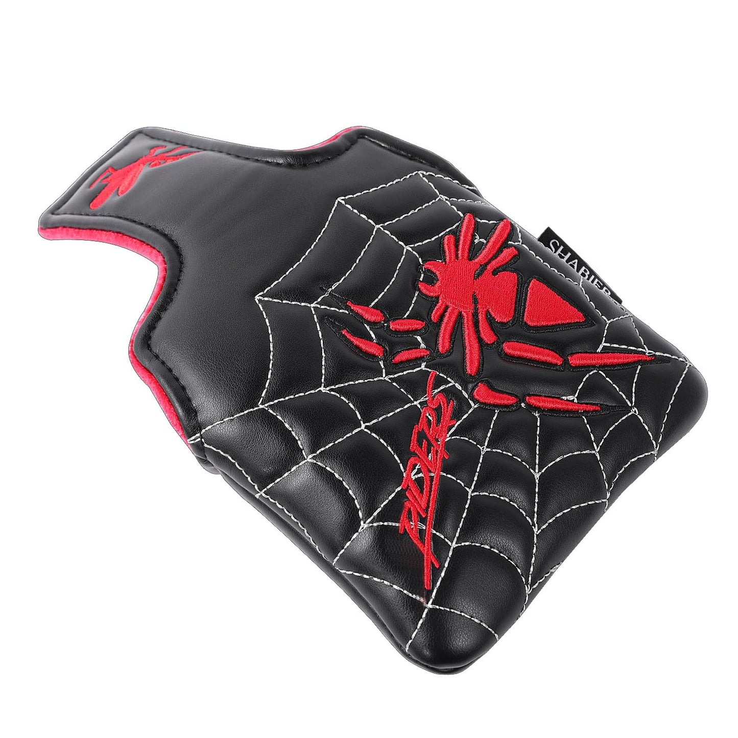 SHABIER Golf Large Mallet Headcover for with piders Design for Golf Putter Club (Black piderS)
