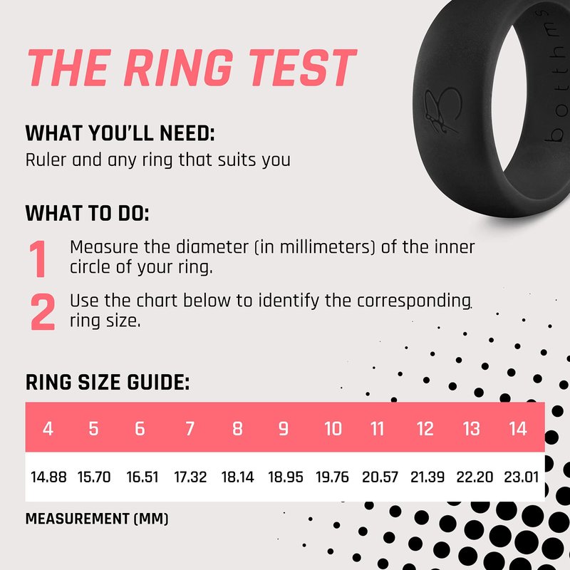 botthms - Men’s Dual Tone Silicone Rings, Silicone Wedding Rings, for Active Lifestyle (Black/Blue, 12)