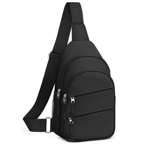 Tuwubi Crossbody Bags for Women, Sling Bag for Men, Small Hiking Backpack Anti Theft Lightweight for Outdoors Travel (L, Black)