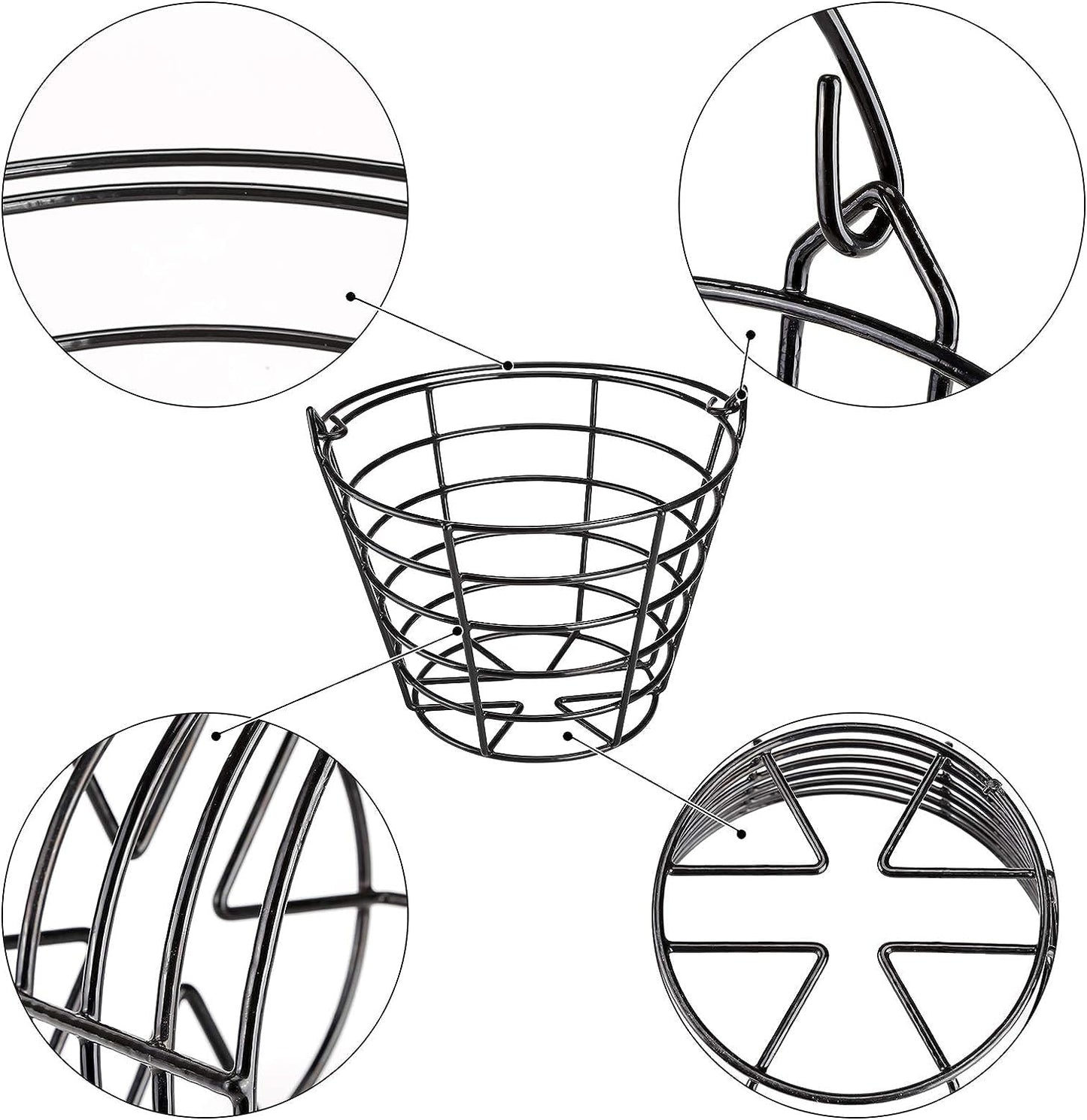 LIQIWI Golf Ball Basket Metal Material,Ball Container
