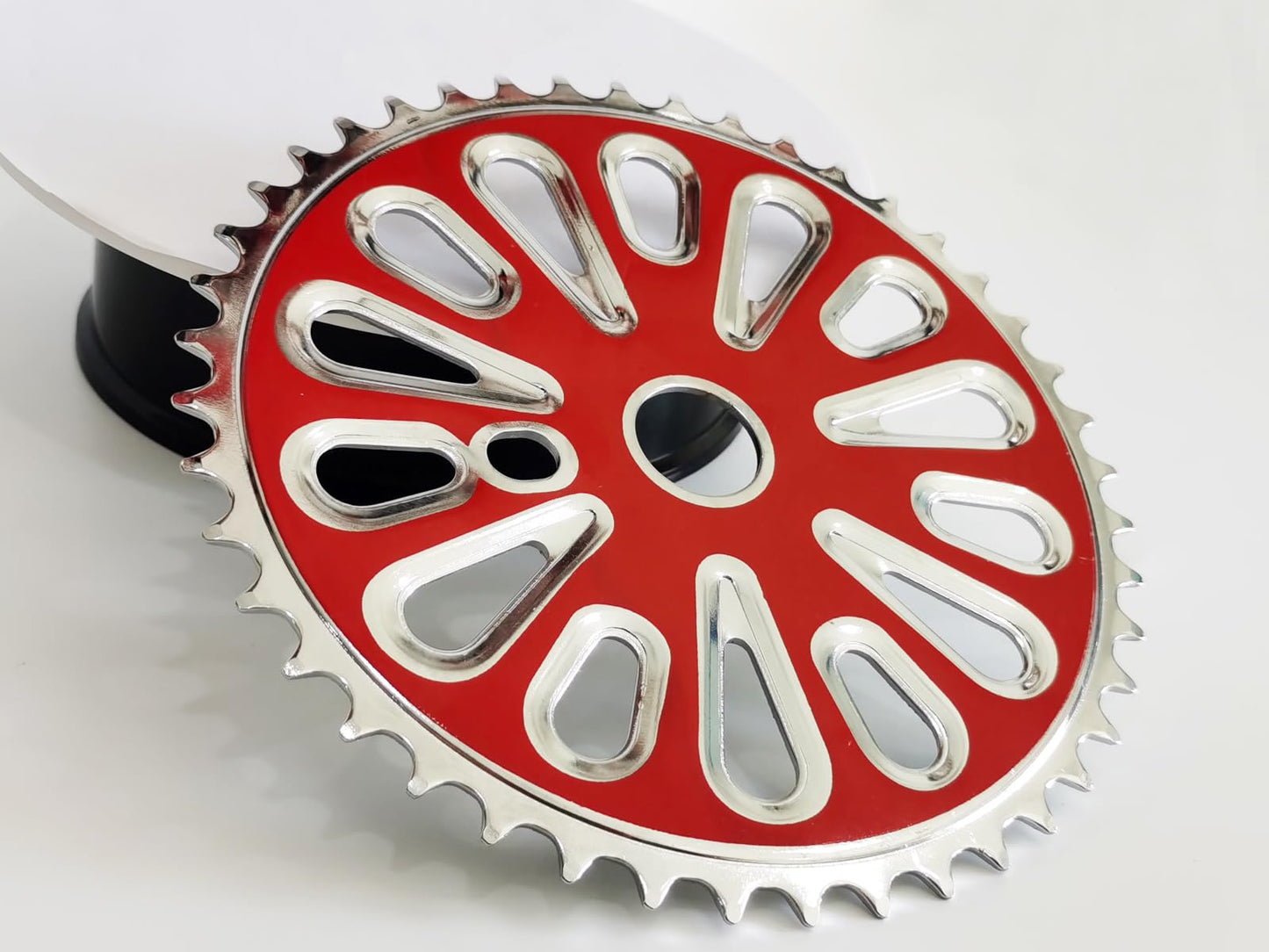 DONSP1986 2” Cup Wide Pedal Crank Kit 44T Sprocket 165mm Crank Arm, One-Piece Crank, Bicycle Crank Kit for Road Bicycle (Red)
