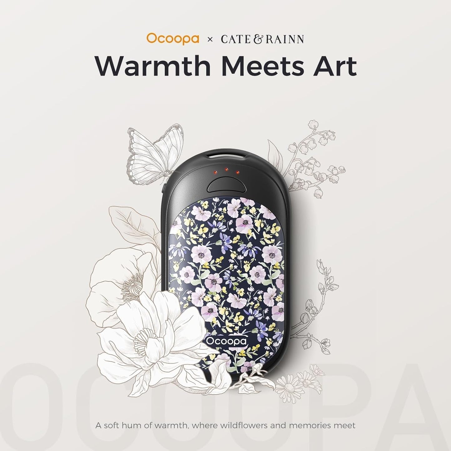 OCOOPA Rechargeable Magnetic Hand Warmers - 3 Heat Settings, Pocket-Sized, Lasts Up to 8 Hours | Ideal for Outdoor Activities & Gifts