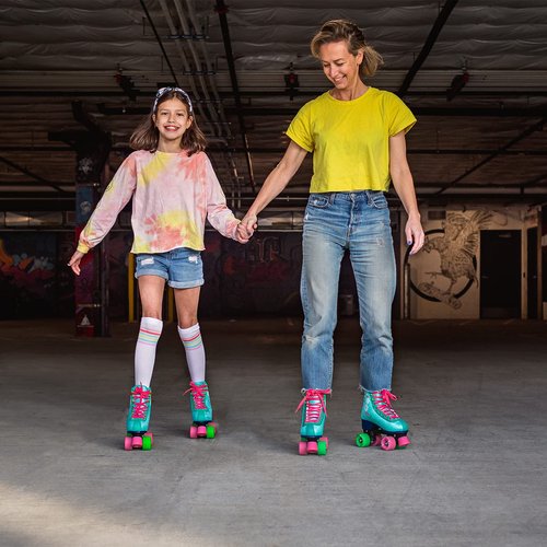 Lenexa uGOgrl Roller Skates for Ladies - Quad Roller Skate - Indoor, Outdoor, Ladies Skate - Great Skates for Beginners - Coral (Men 7 / Women 9)