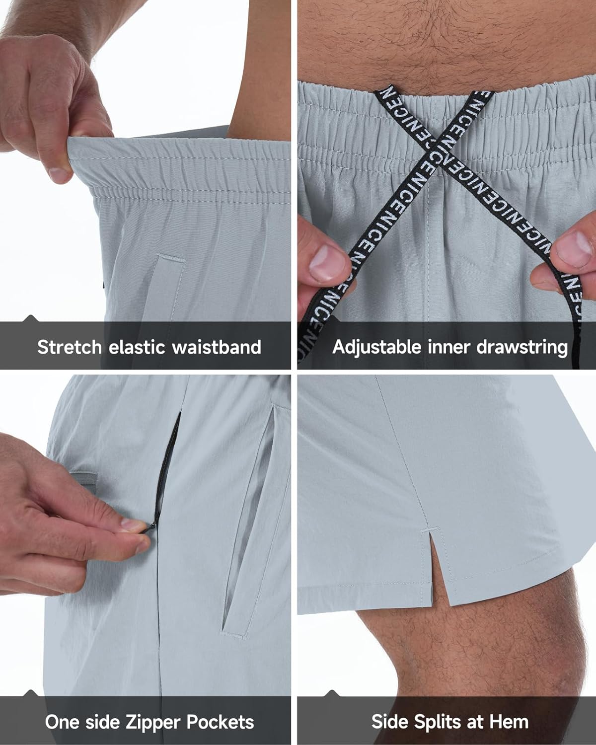 Skiennix Men's Athletic Workout Shorts - Quick Dry 7-Inch Gym Shorts with Pockets | Ideal for Sports & Running