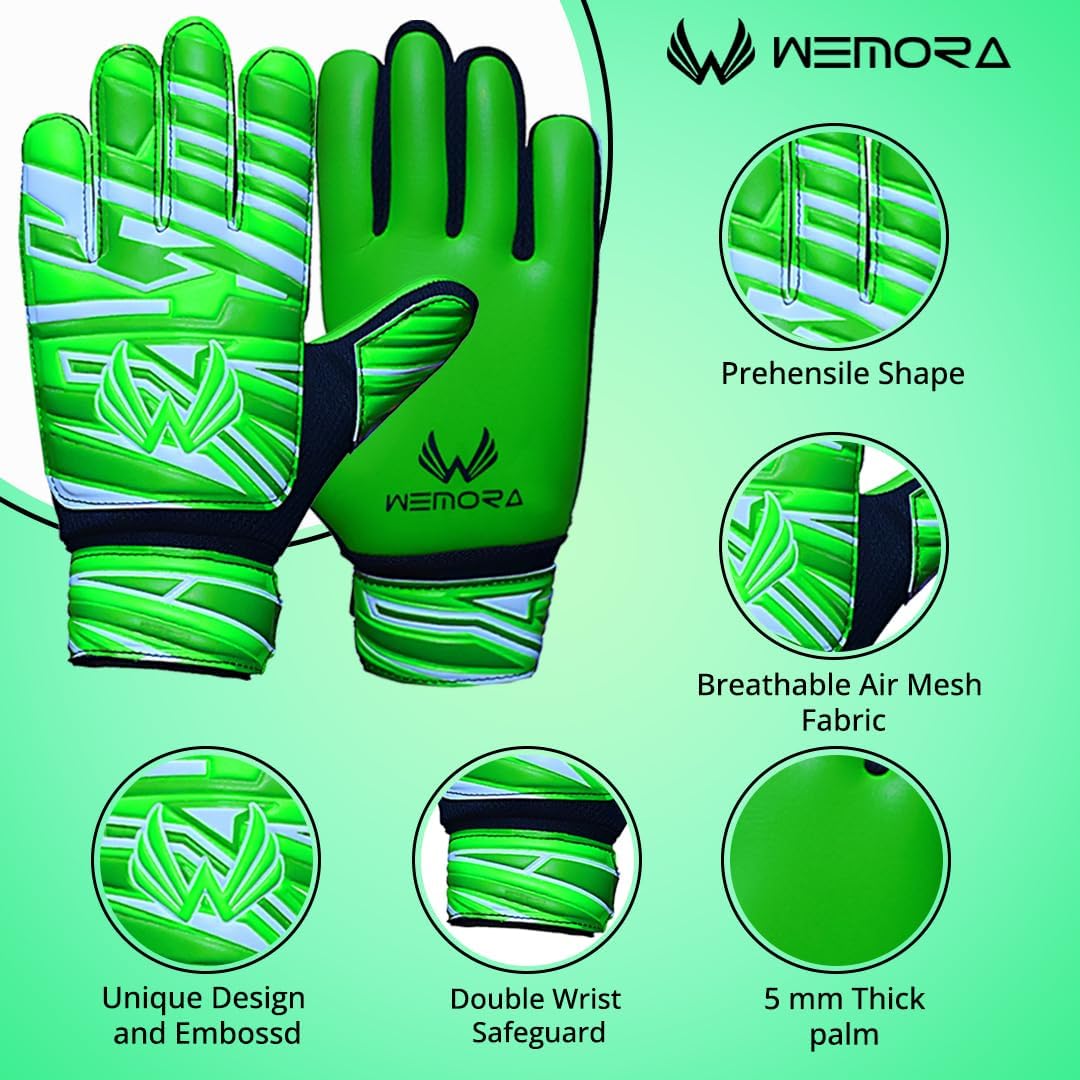 Skiennix Soccer Goalie Gloves - 4mm Anti-Slip Grip for Kids & Youth | Perfect for Junior Football Players