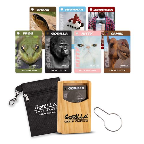 Gorilla Golf Cards with Hang Bag (Black) : The On-Course Golf Betting Game
