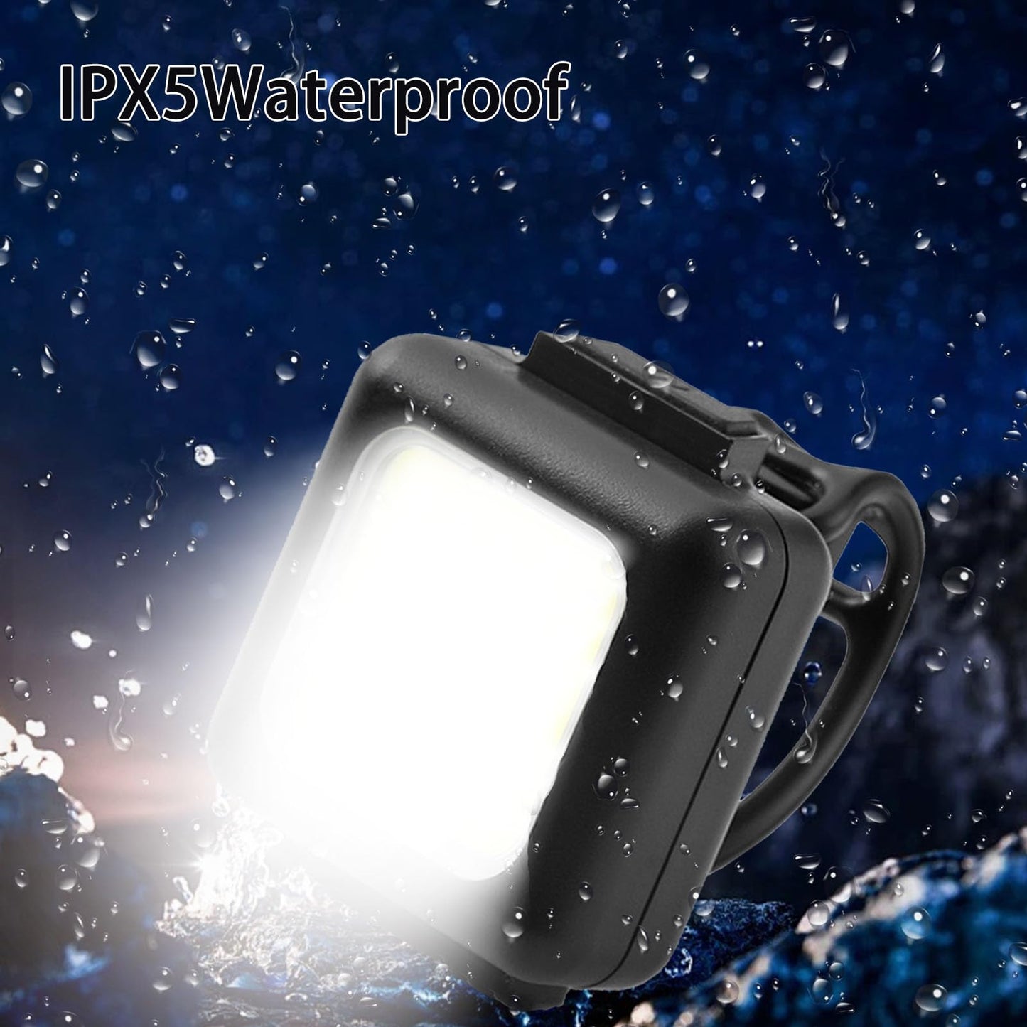 Bike Lights Set [3+3 Modes], Rechargeable Bicycle Light Set Ultra Bright, IPX5 Waterproof Bike Lights for Night Riding, Bike Headlight and Tail Light Reflectors