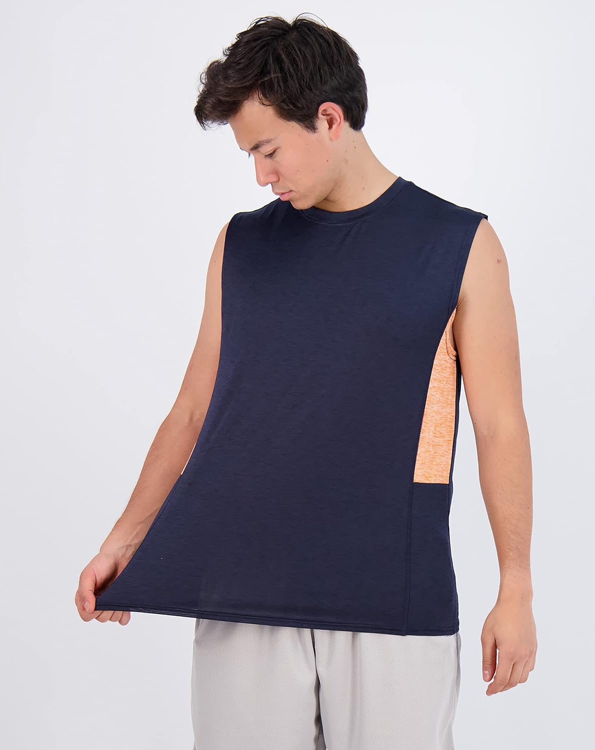 Real Essentials Men's Dry Fit Workout Tank Top - Sleeveless Athletic Shirt (3 & 5 Pack, Big & Tall)