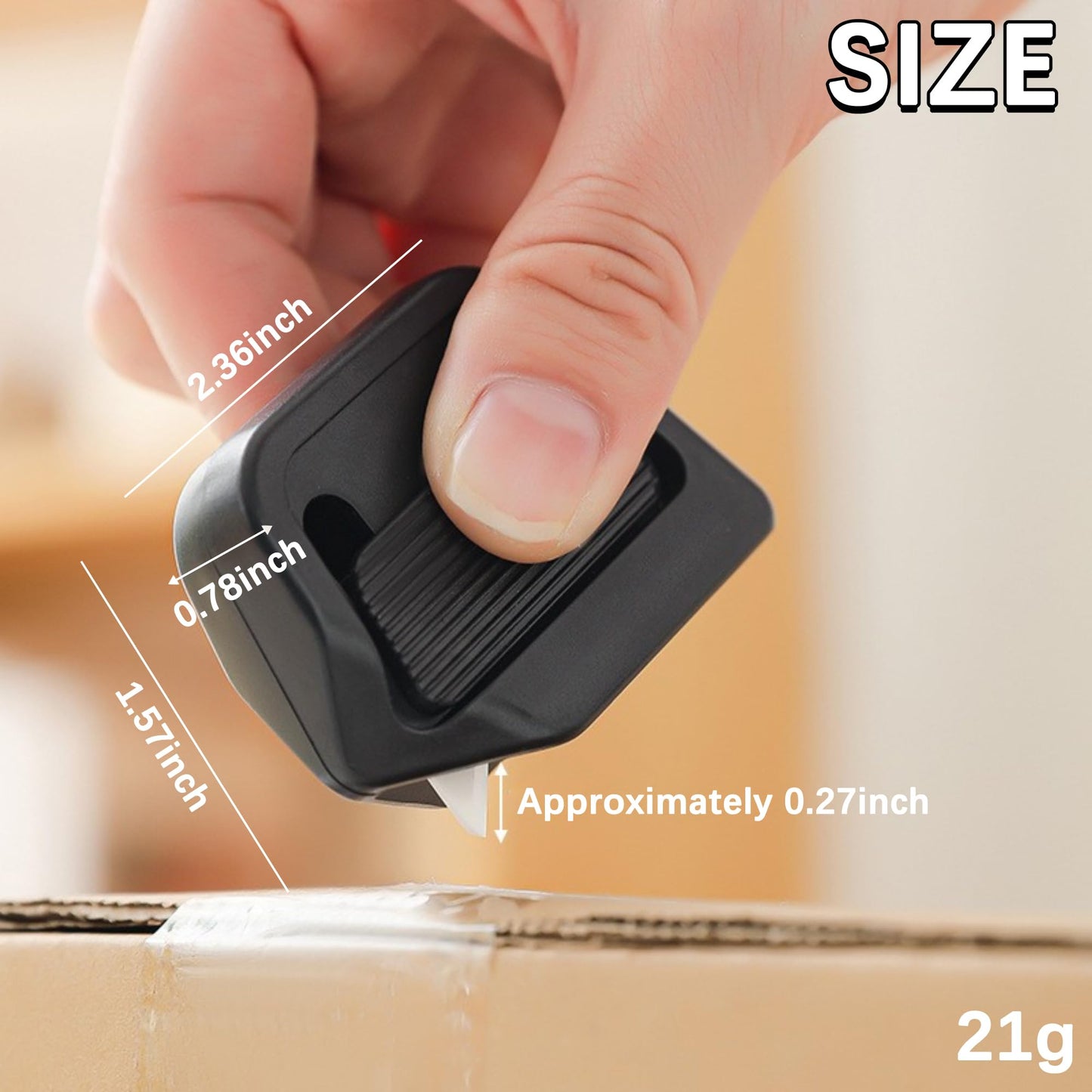 2025 New Portable Ceramic Unboxing Knife, Mini Magnetic Carton and Package Opener Box Cutter，Retractable Utility Knife Ceramic Blades with Lanyard Hole (White 2Pcs)