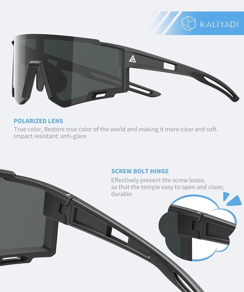 KALIYADI Polarized Kids Sunglasses - UV400 Protection for Boys & Girls Age 6-14 | Perfect for Sports & Outdoor Activities