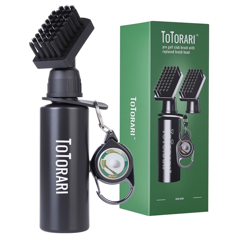 ToToRARI Golf Brush Craftsmanship Ball Brush - Built-in Scraper & Water Sprayer, Precision Design for Ultimate Cleanliness, Essential Golf Accessory