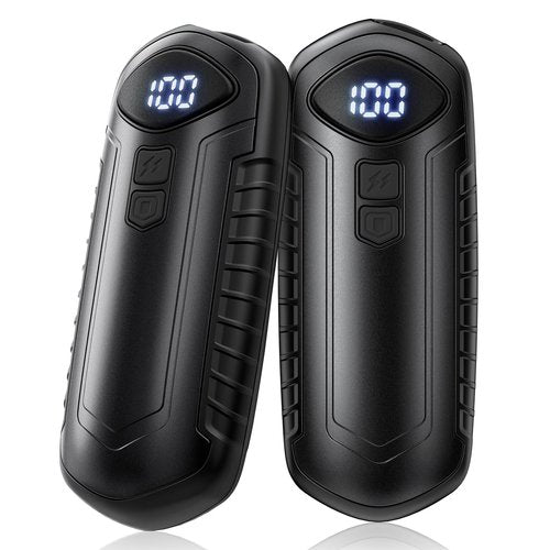 Hand Warmers Rechargeable 2 Pack, 6000mAh Electric Hand Warmers, 5-Settings, Portable Pocket Heater, Great for Men Women Kids, sutable for Outdoors Office Travel Hunting (Black)