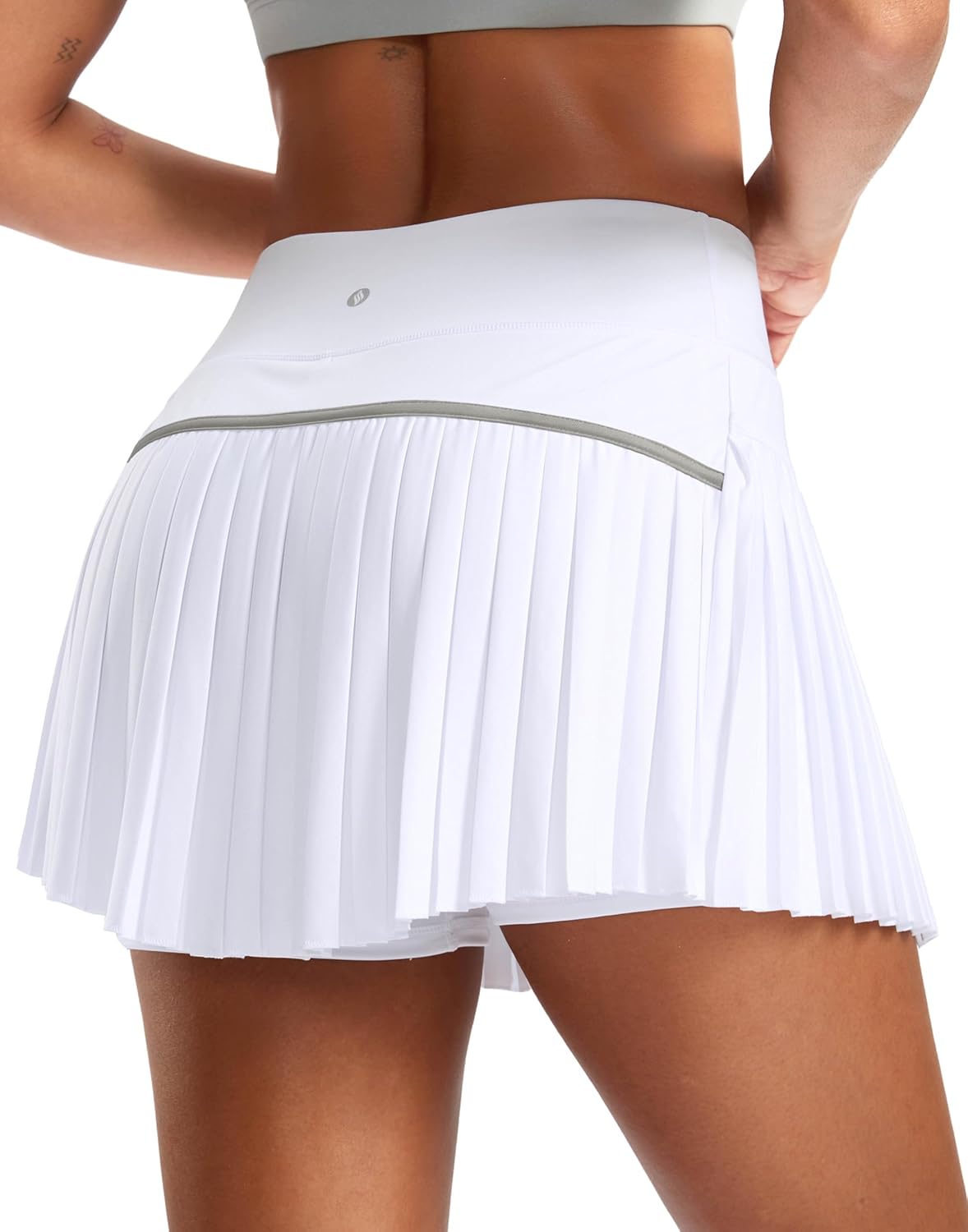 SANTINY Women's Pleated Tennis Skirt - High Waisted Athletic Golf Skorts with Pockets | Perfect for Workout & Pickleball