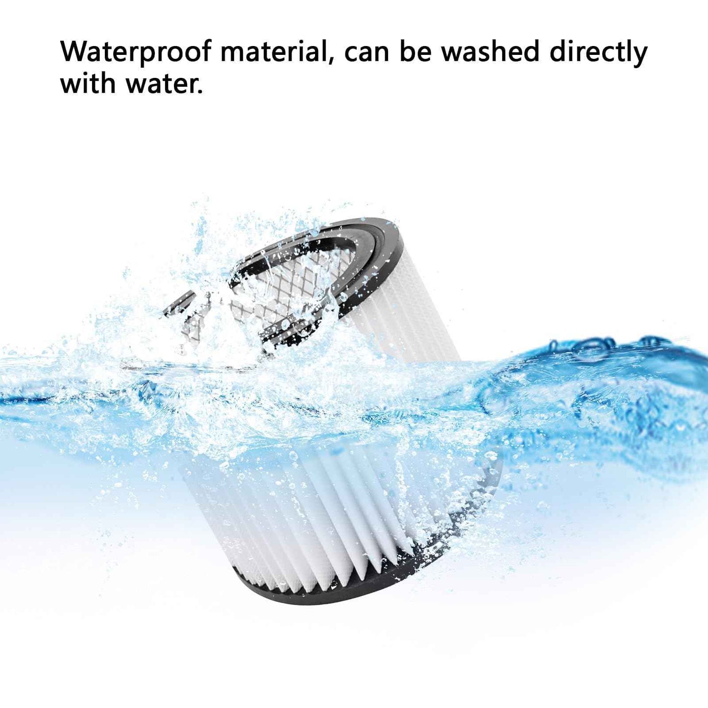 ECOMAID 90398 HEPA Replacement Filter and 90585 Foam Sleeve Filter Compatible with Shop-Vac 90398, 903-98, 9039800, 903-98-00 Hangup Wet/Dry Vacuum Cleaner Spares Cartridge Filter (2 + 4)