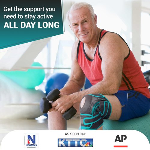 Dr. Brace Elite Knee Brace - Maximum Support with Side Stabilizers & Patella Gel Pads | Medium Earth Color