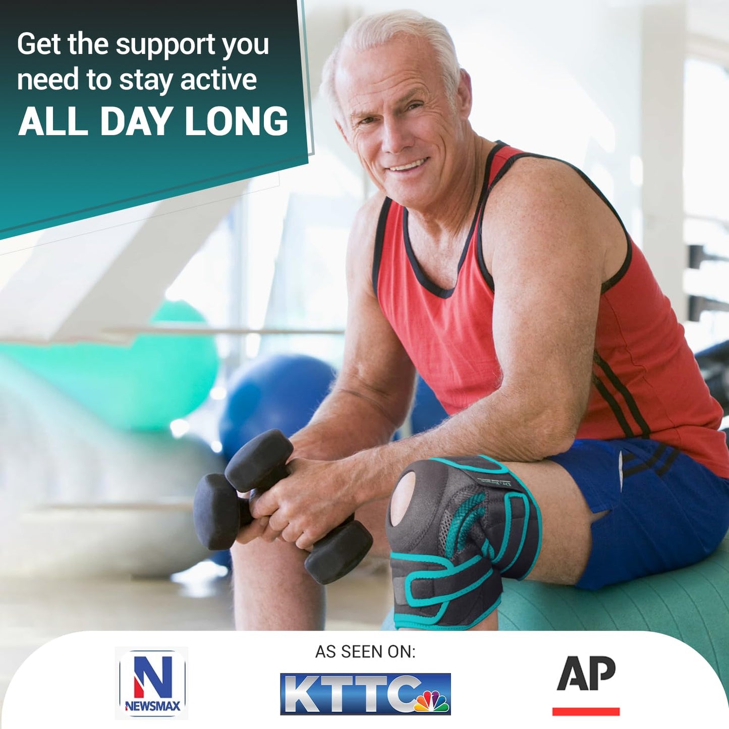 DR. BRACE ELITE Knee Brace with Side Stabilizers & Patella Gel Pads for Maximum Knee Pain Support and fast recovery for men and women-Please Check How To Size Video (Earth, XX-Large)