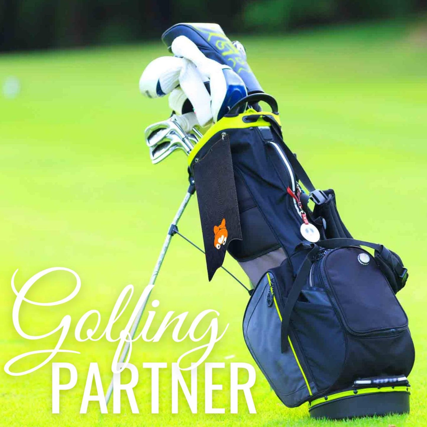 CybGene Corgi Gifts Golf Towel, Golf Accessory for Golf Bags, Dog Dad & Mom Gifts for Women & Men, Birthday, Christmas, 16”x 24” Microfiber Golf Towel
