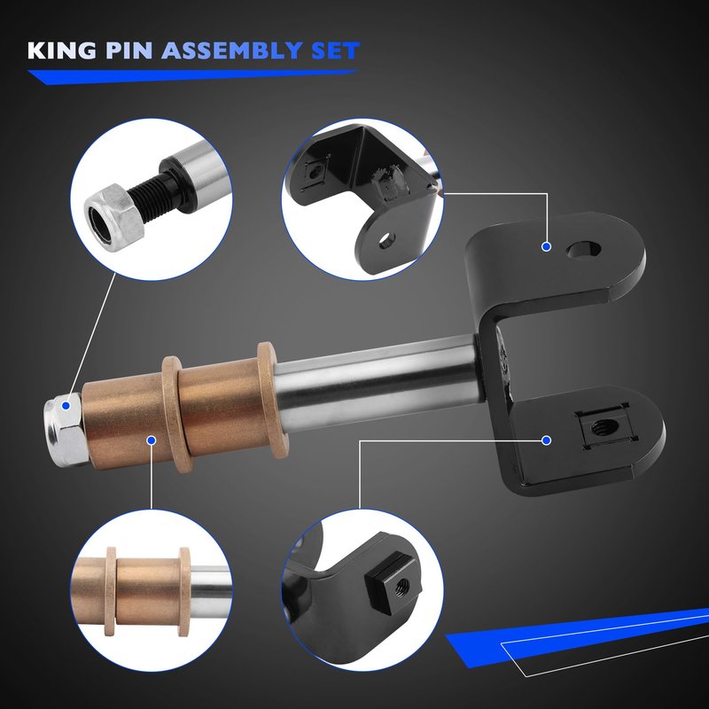 Misakomo Club Car Precedent Front End Repair Kit with King Pin & Bushings, Wheel Hub, and Bearings, for 2004+ Club Car Golf Cart Models, Deluxe Set Replaces 102357701