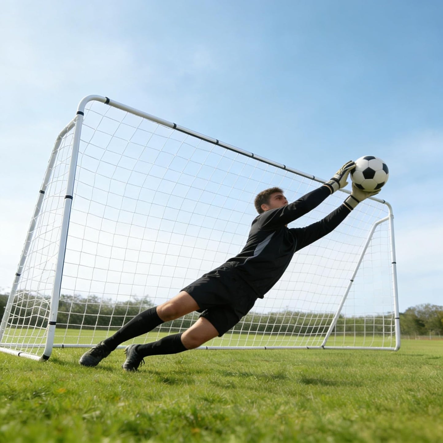 ZENY Portable Soccer Goal - Adjustable Size for Kids & Adults | Perfect for Backyard Training