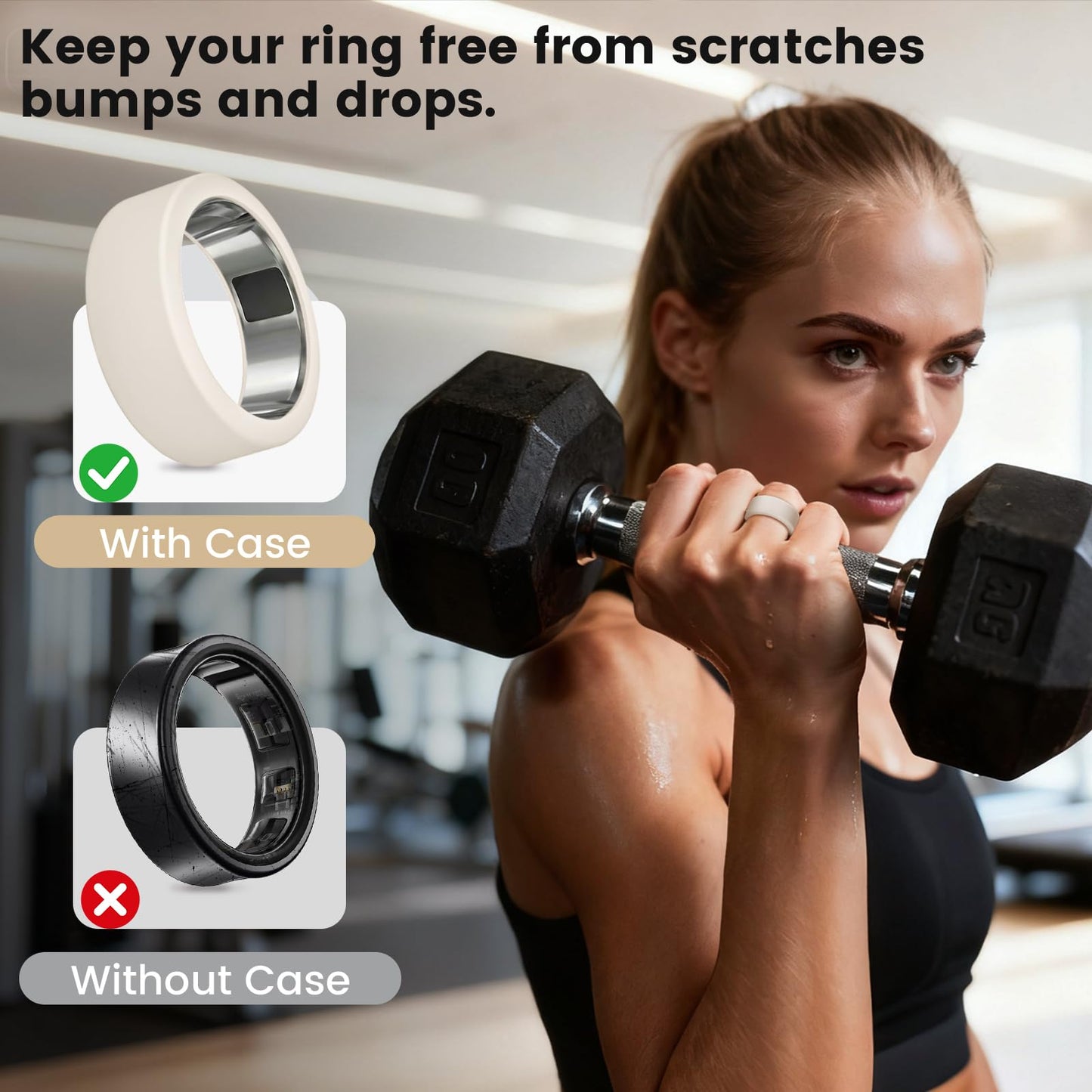 15 Pack Cover Compatible with Oura Ring Gen 4/ Gen 3 - Charging Directly with Protector, Anti-Scratch Elastic Thin Silicone Case for RingConn Gen 3/ Gen 2