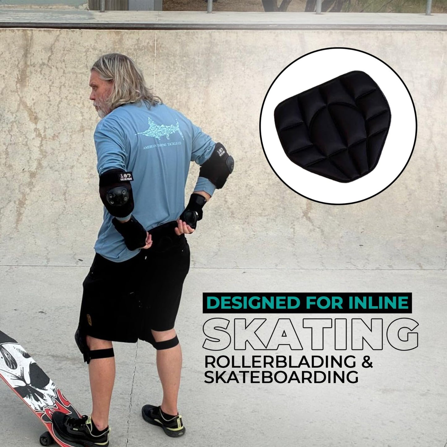 Malt Soda Shred Wear Removable Padded Skate Shorts for Adults & Teens – Impact Protection for Inline Skating, Rollerblading, Skateboarding, BMX, Snowboarding & Mountain Biking - Black (Small)