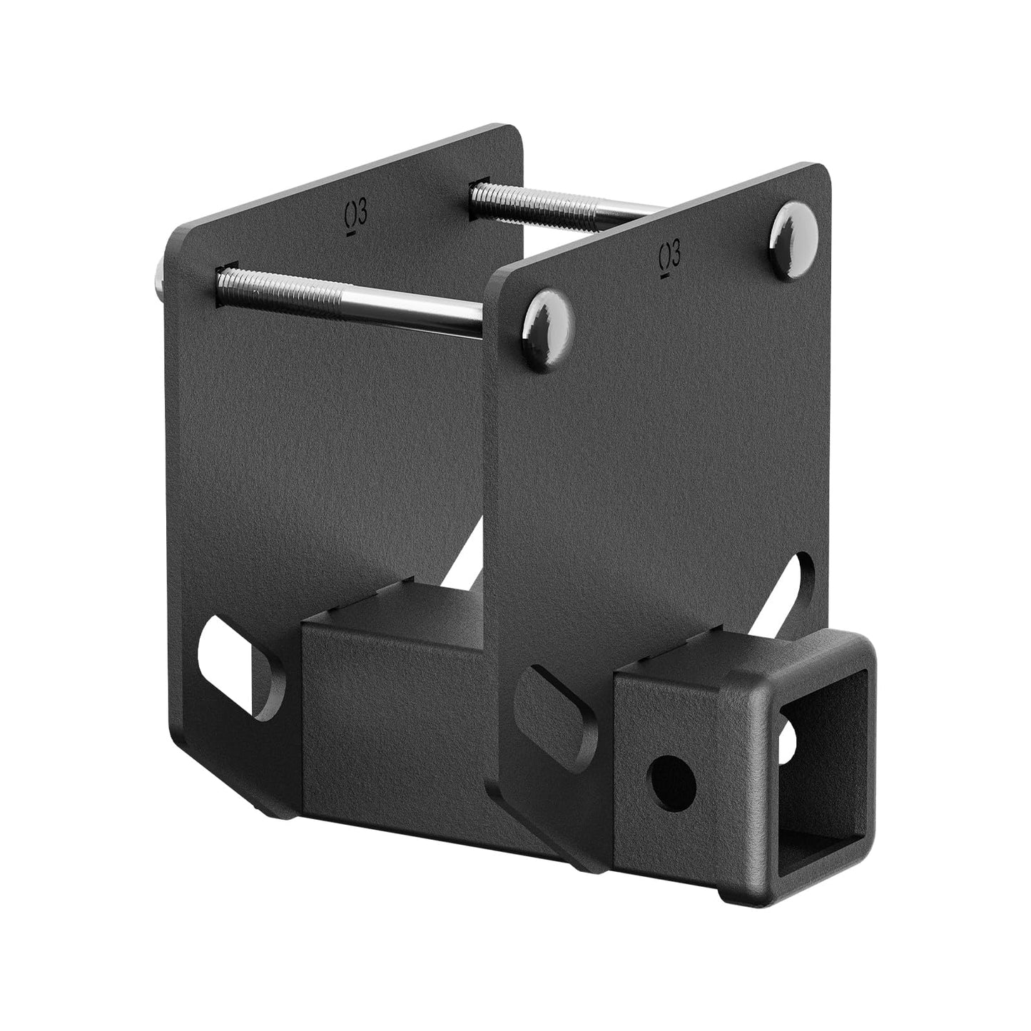 YZONA RV Bumper Hitch Receiver, 2 inch Tow Hitch Trailer Fits 4" x 4" Square Rear Beams, 3500 LBS Capacity Towing Adapter Openning for Camper Cargo Carrier Bike Racks RV Tire Carrier Ball Mounts