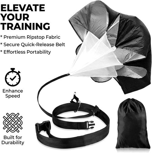 MAQIHAN Running Parachute - 56-Inch Adjustable Speed Trainer for Agility & Sprinting