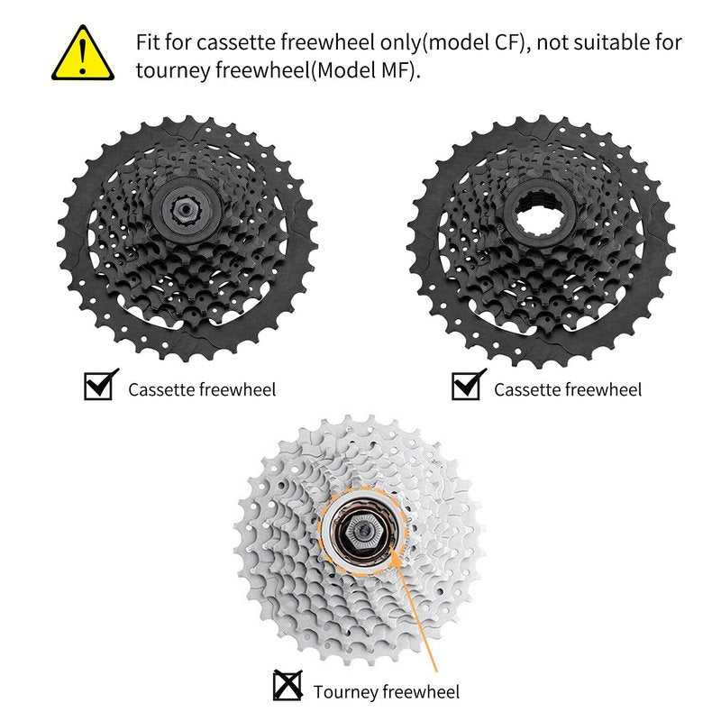 QKURT Bike Chain Whip Tool Kit with Cassete locrking Fit for 7,8,9,10,11,12 Speed Chains
