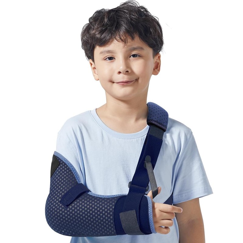 Velpeau Kids Arm Sling Shoulder Immobilizer with Waist Strap, Ventilated & Breathable Design, Arm Support Brace for Children, Boys, Girls (Kids Mesh Version-Left Hand, X-Small)