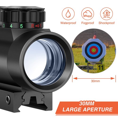EZshoot Red Green Dot Sight Red Dot Scope Reflex Sight with Lens Cap 20mm/11mm Picatinny Rail Mount
