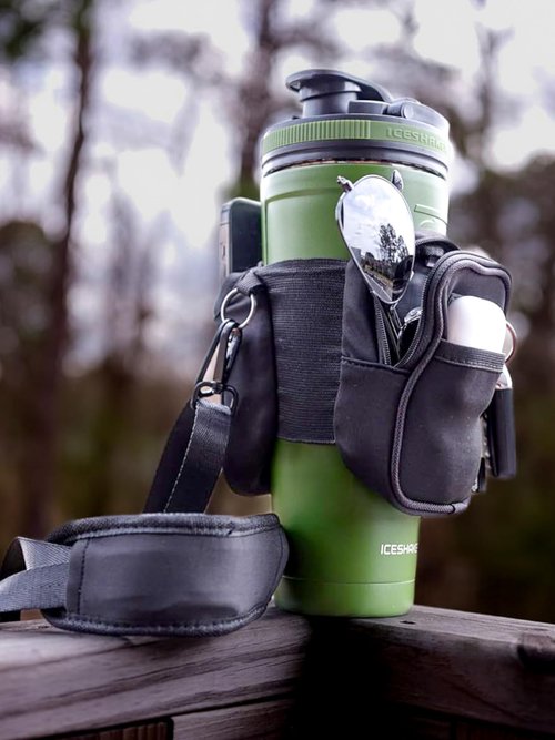 Bottle Caddy Pro - The Advanced Water Bottle Pouch with Phone Holder and Removable Sling for 30-40oz Bottles, Ideal for Gym Lovers, Hikers, and Athletes, Made from Neoprene