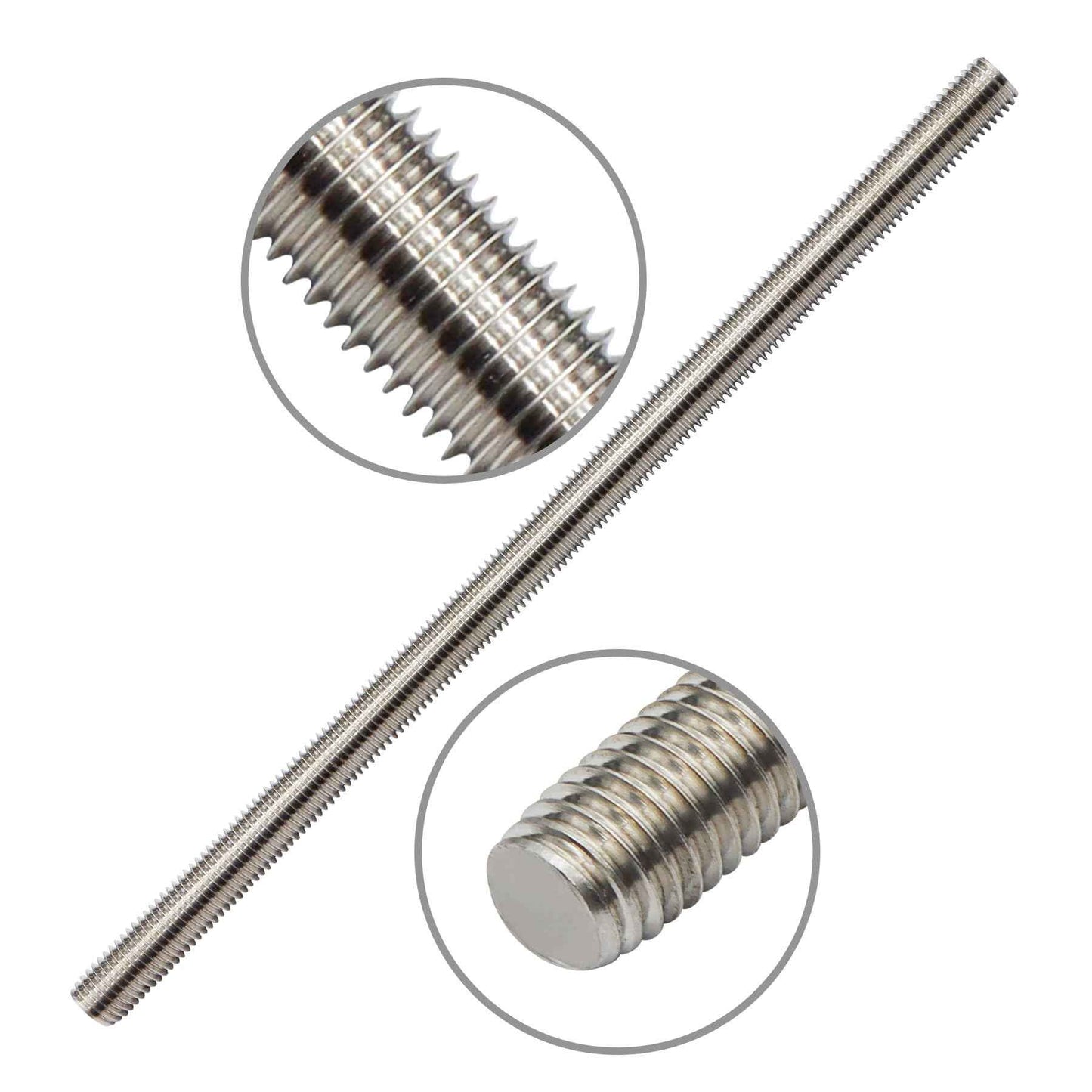 Aiwaiufu 12Inch Stainless Steel Threaded Rods, 1/2"-13 Fully All Threaded Rods (Pack of 4)