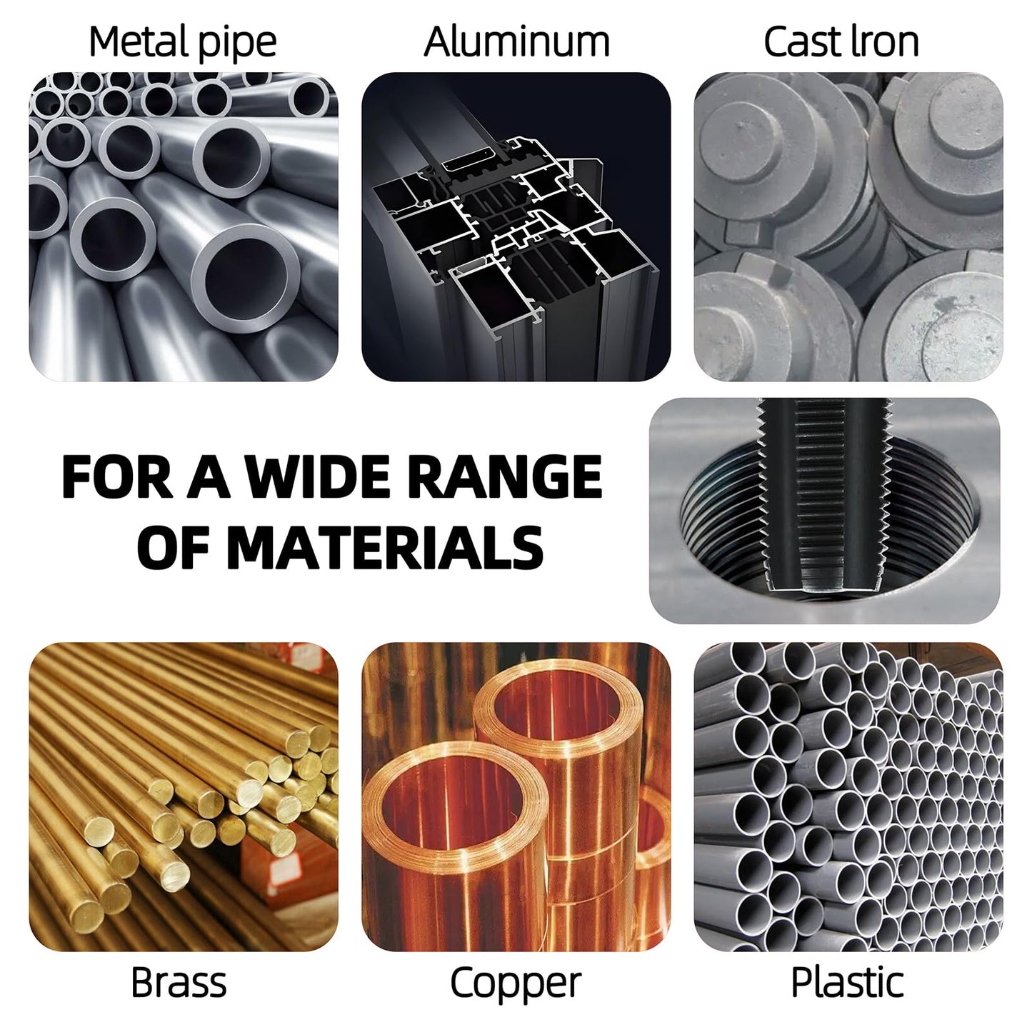 RURITKIT 1/4-18 NPT Pipe Tap and 7/16" drill Set, Carbon Steel Hand Threading Plumbing Tap Set for Plumbers Mechanics DIY Thread cutting tools