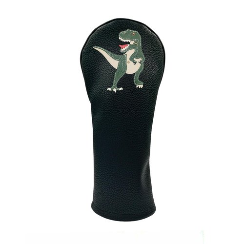 Dinosaur PU Leather Golf Club Covers Driver Headcovers Fairway Woods Hybrid Protector with Interchangeable Number Tag(T Rex,Driver)