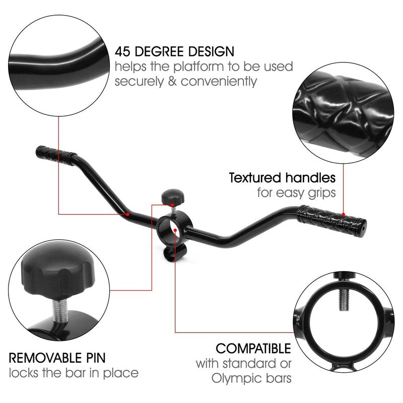 Yes4All Exercise Machine Attachments C. T-Bar Handle Lat Blaster Bar for Weight Training Workout Fits 1 inch, F. T-Bar Lat Blaster Handle, 32.48x8.46x1.57 US