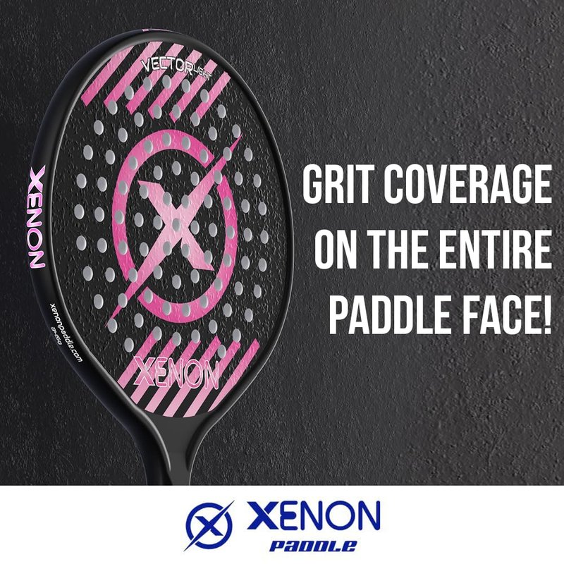 Vector Light Platform Tennis Paddle by Xenon Paddle, Oversize Head, Even Balance Point, Handle Weighted, Medium Firmness Foam Core, Power and Control, 4.25” Grip, Purple