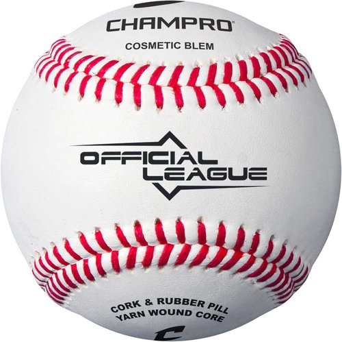 Champro Official League Baseball - Durable Leather Design for Enhanced Performance | Size: Standard