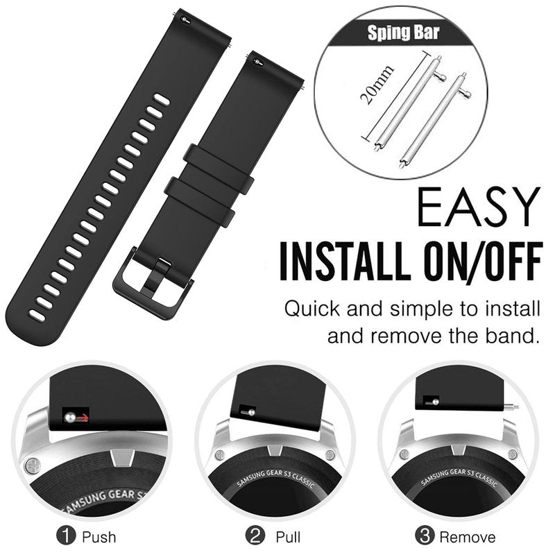 Band for Garmin Approach S40 S42 S12, 20mm Quick Release Band Replacement for Garmin Approach S50 S44 (No Tracker, Replacement Bands Only)