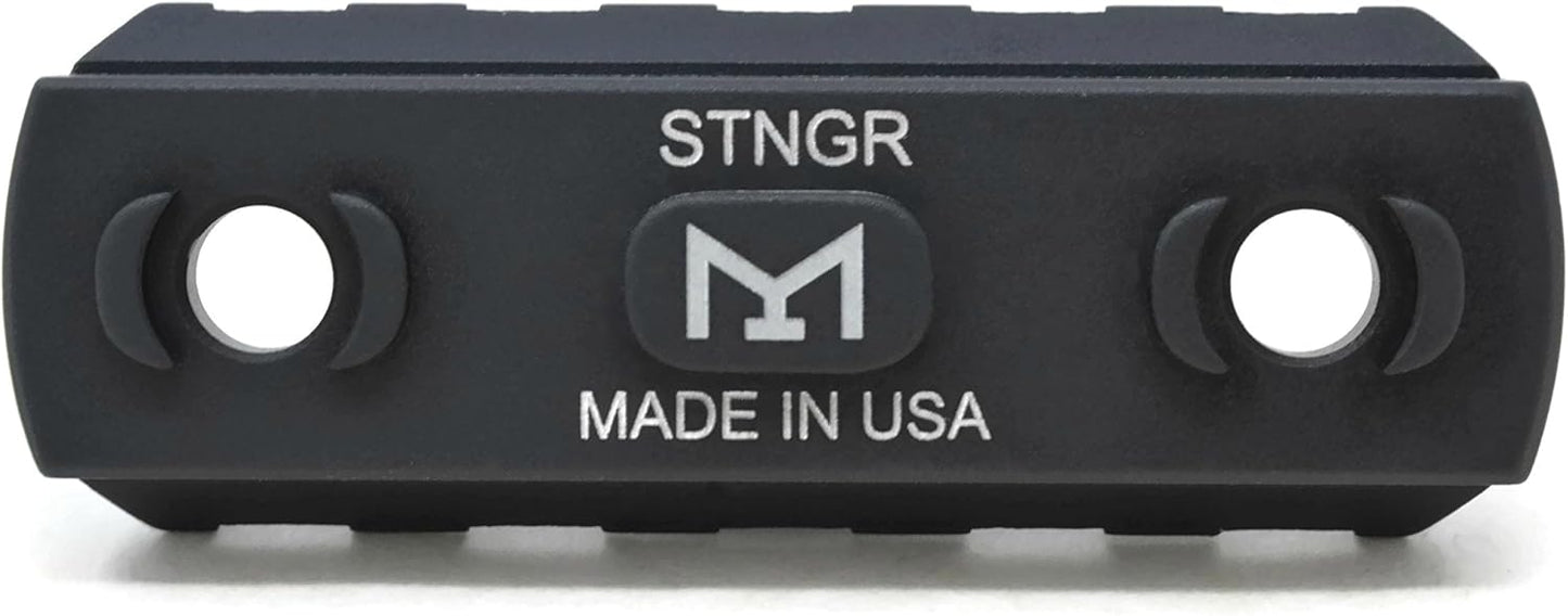 STNGR USA M-LOK Aluminum Picatinny Rail Section - 5-Slot Accessory with T-Nuts & Screws Included